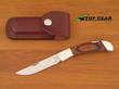 Bear and Son Lockback Hunting Knife, Rosewood Handle, Leather Sheath - 262R