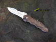 Fox Chinook Linerlock Pocket Knife, N690 Stainless Steel, Ziricote Wood Handle - 474ZW