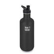 Klean Kanteen Classic Stainless Steel Bottle with Sports Cap 3.0 - 1.2 L Shale Black-40 Oz  1182 ml
