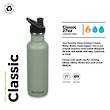 Klean Kanteen Classic Stainless Steel Bottle with Sports Cap 3.0, 27 Oz - 800 ml, Sea Spray - K27CNPPS-SS-T
