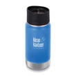 Klean Kanteen Wide Vacuum Insulated Stainless Steel Bottle with Cafe Cup 2.0 - 12 Oz. Pacific Sky