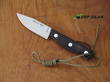 Miguel Nieto Grillo Fixed Blade Knife, Bhler N-695 Stainless Steel, Grenadill Wood Handle - 130G
