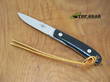 Moki Banff Fixed Blade Knife, VG-10 Stainless Steel, Black Linen Micarta Handles - MK1110