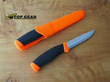 Mora Companion Bushcraft Knife, Stainless Steel, Safety Orange - 11824
