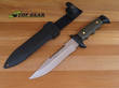 Muela Fixed Blade Survival Knife with Sawback Blade, Olive Green - 5161