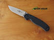 Ontario Knife RAT I Folding Knife with Black Handle, Fine Edge - 8848SP