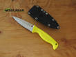 Spyderco Fishhunter Salt Fixed Blade Knife, H-1 Stainless Steel, Serrated, Yellow FRN - FB40SYL