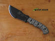 Tops Tom Brown Tracker 1 Bushcraft Knife, 1095 High Carbon Steel, Rocky Mountain Tread Linen Micarta Handle - TBT010RMT