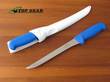 Victory Straight Fish Fillet Knife with blue Progrip Handle and Sheath - 2/508/20/200