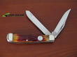 Bear & Son Heritage Red Stag Bone Trapper Pocket Knife, 1095 High Carbon Steel - CRSB54