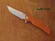 Bestech Paladin Linerlock Knife, D2 Tool Steel, Orange G10 Handle, Satin Finish - BG13C-1