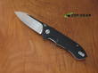 Bestech Torpedo Linerlock Knife, D2 Tool Steel, Black Satin, Black G-10 Handle - BG17A-2