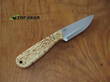 Brisa Necker 70 Fixed Blade Knife , 12C27 Stainless Steel, Curly Birch Handle - 9800