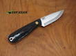 Brisa Necker 70 Fixed Blade Knife, 12C27 Stainless Steel, Black Micarta Handle - 9806