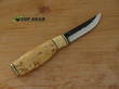 Brisa Polar Pukko Knife, 80CrV2 Carbon Steel, Curly Birch Handle - 24154