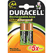 Duracell Stay Charged NiMH Rechargeable AA Lithium Batteries, 2-Pack - ACAABP2