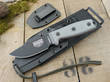 Esee 3 Knife with Molle Sheath System, Modified Pommel, Black - ESEE-3P-MB-B