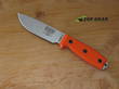 Esee 4 S35VN Stainless Steel Knife, Beadsblast Finish, Orange G10 Handle, Standard Pommel - ESEE-4P35V-OR