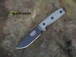Esee 4P Fixed Blade Knife, 1095 High Carbon Steel, Plain Edge, Gray Linen Micarta Handle - ESEE-4P