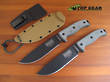 Esee 6P Fixed Blade Bushcraft Knife with Plain or Serrated Edge with Molded Sheath
