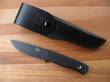 Fallkniven F1BL Survival Knife with Leather Sheath, Black CeraCoat 8H Finish - F1BL