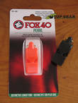 Fox 40 Pearl Pealess Safety Whistle - Black or Orange