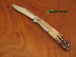 George Wostenholm IXL Barlow Clip-Point Pocket Knife with Bone Handle - 1500/1S1