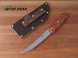 Victory Curved High Carbon Steel Boning Knife with Wood Handle,  Leather Sheath - 1/700/15/110