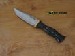 Jesse Hemphill Town Creek II Knife, A2 Tool Steel, Black Canvas Micarta Handle - 006B
