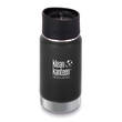 Klean Kanteen Wide Vacuum Insulated Stainless Steel Bottle with Cafe Cup 2.0 - 12 Oz. Shale Black