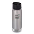 Klean Kanteen Wide Vacuum Insulated Stainless Steel Bottle with Cafe Cup 2.0 - Brushed Stainless