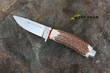 Linder ATS34 Champ 1 Hunting Knife, ATS34 Tool Steel, Stag Handle -105009