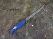 Marttiini Martef 6 Inch Fish Filleting Knife, Blue Softgrip Handle, Plastic Sheath - 826017T