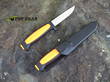 Mora Basic 546 Fixed Blade Knife MG, Stainless Steel, Black/Orange - 22060