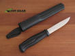 Mora Craftline 510 Fixed Blade Clip-Point Knife, Carbon Steel, Black-133697
