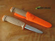 Mora Floating Serrated Stainless Steel Knife, Cork Handle, Orange Sheath - 020899