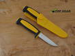 Mora Limited Edition 2020 Basic 511 Fixed Blade Knife, Carbon Steel, Black-Yellow - 01654