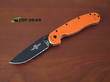 Ontario RAT I Folding Knife, Orange Handle, Black Blade, Straight Edge - 8846OR