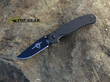 Ontario RAT II Knife, Black Handle, D 2 Tool Steel, Black Powder Coated Blade - 8830