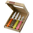 Opinel Kitchen Essentials 4-Piece Small Kitchen Knife Set, 50's Colours - 01452
