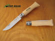 Opinel Beechwood Pocket Knife No. 6 , Stainless - OP23060