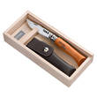 Opinel No. 8 Carbon Steel Pocket Knife with Sheath and Wooden Gift Box - OP000815