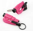 Resqme The Original Keychain Car Escape Tool w Glass Breaker and Seat Belt Cutter, Pink - RQM-PINK