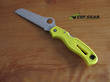 Spyderco Atlantic Salt H1 Rescue Knife with Serrated Edge, Yellow Handle - C89SYL
