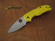 Spyderco Native 5 Salt Folding Knife, LC200N Stainless Steel, Yellow FRN Handle, Plain Edge - C41PYL5 - Clip