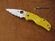 Spyderco Native 5 Salt Folding Knife, LC200N Stainless Steel, Yellow FRN Handle, Serrated Edge - C41SYL5