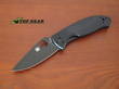 Spyderco Tenacious Folding Knife Black, Plain Edge, Black Blade - C122GBBKP