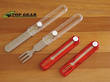 Swiss Advance Travel Cutlery Knife and Fork Set - Red or White