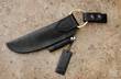 Tops Knives Leather Sheath For Bushcraft Knife - SHL BUSH BLK