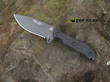 Tops Silent Hero 4 Fixed Blade Knife, 1095 High Carbon Steel, Black Canvas Micarta Handle - 02532